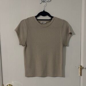 CJLA - Ribbed Short Sleeve Top